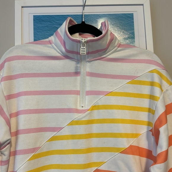 Solid & Striped Quarter Zip in Colorblock Stripe - Picture 13 of 15